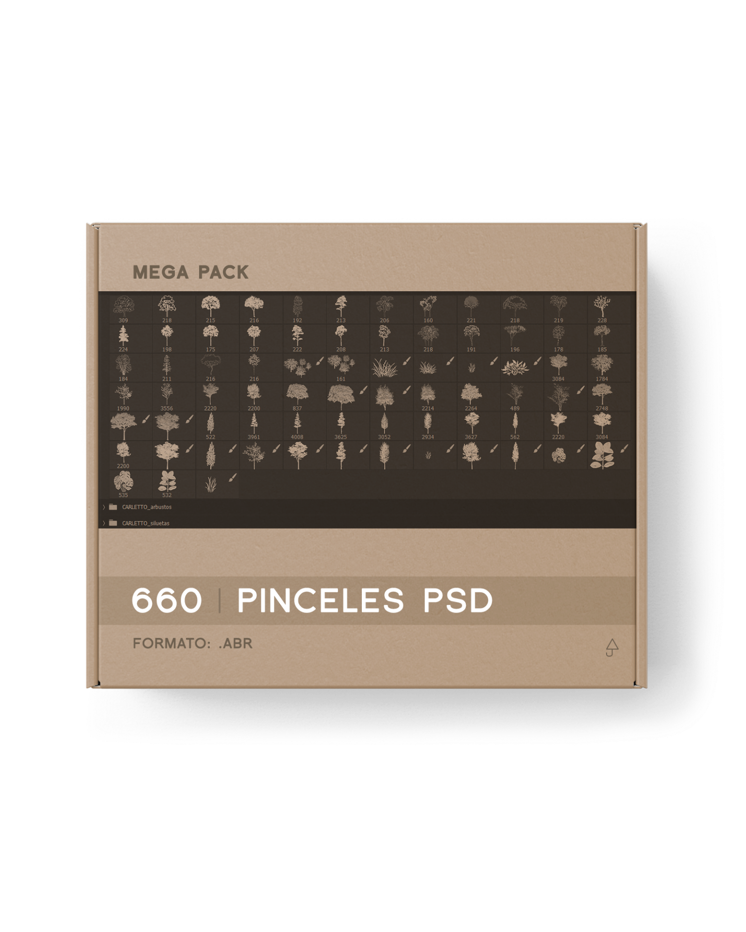 Pack de pinceles PSD de la Biblioteca Carletto